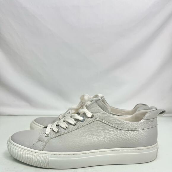 M. Gemi The Palestra Gray Leather Sneakers Shoes Eu 38.5/ US 8 - Picture 3 of 7